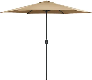 vidaXL Parasol ogrodowy na słupku aluminiowym, 270x246 cm, taupe 47347 - Parasole ogrodowe - miniaturka - grafika 2