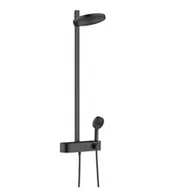 Zestawy prysznicowe - Hansgrohe Pulsify ShowerTablet Select Zestaw prysznicowy natynkowy termostatyczny z deszczownicą czarny mat 24241670 - miniaturka - grafika 1