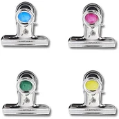 Dekoracje domu - Zeller 11228-zestaw zaciski na magnes, 4-częściowy, metalowe - miniaturka - grafika 1