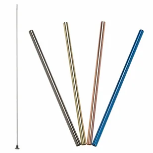 Lurch Zestaw 4 słomek stalowych 21,5 cm (kolor) LU-00240991 - Słomki do napojów - miniaturka - grafika 2