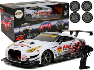 Import LEANToys Auto Wyścigowe Drift Zdalnie Sterowane Białe Nissan GT-R Nismo GT3 1:16 2.4G LT-8428-0 - Zabawki zdalnie sterowane - miniaturka - grafika 2