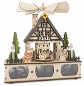 Sprzęt do nurkowania - Small Foot by Legler Lampa z piramidą bożonarodzeniową - miniaturka - grafika 1