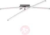 Lampy sufitowe - Leuchten Direkt Lampa sufitowa LED Simon, 2 ramiona chrom obrotowa - miniaturka - grafika 1
