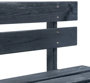 vidaXL Ogrodowa ławka z palet, drewno FSC, czarna - Ławki ogrodowe - miniaturka - grafika 3