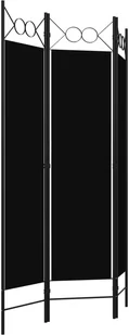 vidaXL Parawan 3-panelowy, czarny, 120 x 180 cm vidaXL - Parawany - miniaturka - grafika 3