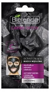 Bielenda Carbo Detox oczyszczająca maska węglowa do cery dojrzałej 8g - Maseczki do twarzy - miniaturka - grafika 3