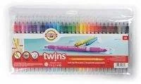 Koh-I-Noor  Flamastry Twins dwustronne 30 kolorów - Flamastry - miniaturka - grafika 3