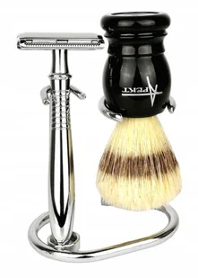 Zestaw Do Golenia Pędzel Z Borsuka Maszynka Tygiel - Zestawy kosmetyków męskich - miniaturka - grafika 3