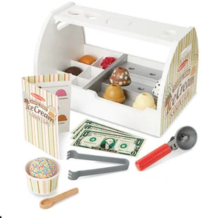 Melissa&Doug Drewniany Zestaw do Lodów Lodziarnia Melissa 19286 - Zabawki AGD - miniaturka - grafika 5