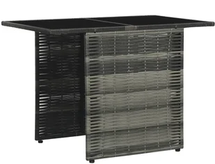 vidaXL 3-cz. zestaw mebli bistro z poduszkami, rattan PE, szary - Meble ogrodowe - miniaturka - grafika 4