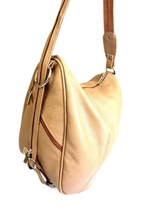 ELKOR (PL) Plecak Skórzany ELKOR (PL) Jowita De Luxe Skóra Naturalna Licowa CAPPUCINO - Torebki damskie - miniaturka - grafika 9