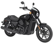 Kolekcjonerskie modele pojazdów - Maisto Harley-Davidson Street '15: motocykl model 1: 12 750, z kierownicy, ruchomą podstawką i swobodnie rollende kół, 17 cm, czarna (532333) - miniaturka - grafika 1