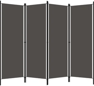 vidaXL Parawan 4-panelowy, antracytowy, 200 x 180 cm vidaXL - Parawany - miniaturka - grafika 2