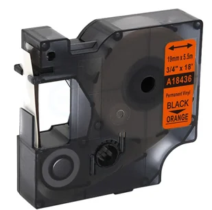 DYMO strefadrukarek.pl Taśma 18436 winylowa 19mm x 5.5m pomarańczowa czarny nadruk S0718500 - zamiennik | OSZCZĘDZAJ DO 80% - ZADZWOŃ! 730 PROMOCJA! RH-18436 - Dodatki do drukarek i skanerów - miniaturka - grafika 2