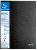 Teczki i skoroszyty - Exacompta Exacompta 88101E teczka z trwałego PP 800 z 10 koszulkami i etykietą na 3 stronach, format DIN A4, czarna 88101E - miniaturka - grafika 1