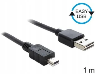 Kabel Usb Mini AM-MBM5P Easy-usb 2.0,1M,CZARNY - Adaptery i przejściówki - miniaturka - grafika 5