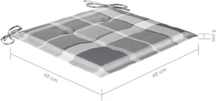 vidaXL Składane krzesła ogrodowe z poduszkami, 4 szt., drewno tekowe! 3072737 - Fotele i krzesła ogrodowe - miniaturka - grafika 12