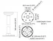 Akcesoria do monitoringu - Hikvision Adapter DS-1471ZJ-155(Black) czarny DS-1471ZJ-155(BLACK) - miniaturka - grafika 1