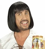 Dodatki do strojów karnawałowych - Widmann Peruka Andreas 63401  Średniowieczny mężczyzna, czarna SA-63401 - miniaturka - grafika 1