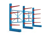 Szafy i regały magazynowe - AJ Produkty Regał wspornikowy EXPAND, 3 filary pojedyncze, 12 ramion 1000 mm, 6000 kg - miniaturka - grafika 1