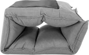 vidaXL Składane krzesło podłogowe, jasnoszare, tkanina vidaXL - Pufy i podnóżki - miniaturka - grafika 7