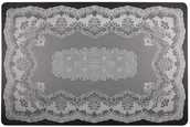 Obrusy i serwetki - UNIGLOB Podkładka na stół BOBBIN prostokątna 44 x 29 cm biała - miniaturka - grafika 1