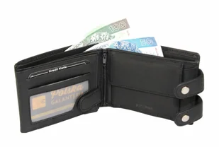 Wild Portfel Męski Skóra Naturalna Duży Poziomy Z Zapięciem Podwójnym I Łańcuszkiem 5647 - Portfele - miniaturka - grafika 5