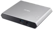 Huby USB - ATEN ATEN 2-Port USB-C Gen 1 Dock Switch USB hub - 2 - Czarny US3310-AT - miniaturka - grafika 1