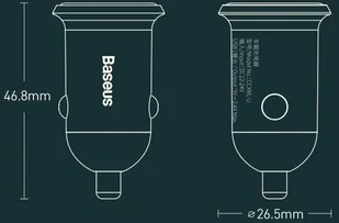 Baseus Grain Pro ładowarka samochodowa 2x USB 4,8 A czarny (CCALLP-01) - Ładowarki samochodowe - miniaturka - grafika 32