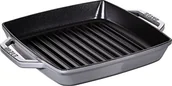 Patelnie - Staub 40511 patelnia do grillowania  729  0 prostokątny z dwoma uchwytami, 23 cm, żeliwo, szary 40511-729-0 - miniaturka - grafika 1