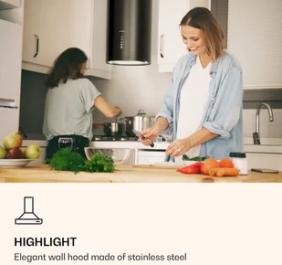 Klarstein Barella 35 Czarny TK15CH-Barella-SS - Okapy kuchenne - miniaturka - grafika 2