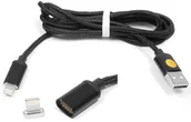 Kable USB - Kabel 1,2m iPhone Lightning Usb oplot magnetyczny - miniaturka - grafika 1