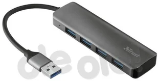 Trust Wejście USB Halyx USB/4x USB 3.2 23327) Srebrny - Huby USB - miniaturka - grafika 2