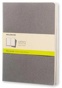 Moleskine Cahier notes, okładka kartonowa, zestaw 3 sztuki, gładki, rozmiar XL, kolor kamień rzeczny (szary) CH323 - Szkolne artykuły papiernicze - miniaturka - grafika 3