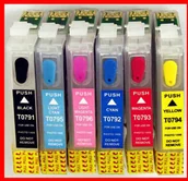 Dodatki do drukarek i skanerów - Epson Kartridże zamienne napełnialne wieczne chipy T0791-796 1400/1500W catalog96197 - miniaturka - grafika 1