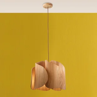 Fabas Luce Żyrandol Pevero z drewna jesionowego, wygięty - Lampy sufitowe - miniaturka - grafika 2