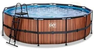Baseny ogrodowe - Exit Basen Wood 488 x 122cm drabinka + pompa wysoki 30.22.16.10 - miniaturka - grafika 1