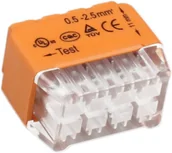 Kostki, złączki, wtyczki - Geberit instalacyjna wciskana 8-przewodowa dwurzędowa na drut 0,75-2,5mm2 IEC 300V/24A 10 szt. OR-SZ-8004/8/10 - miniaturka - grafika 1