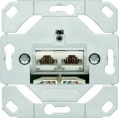 Inne - Gira Cat 6A IEEE 802.3an 245200 gniazdo sieciowe podwójne, podtynkowe 245200 - miniaturka - grafika 1