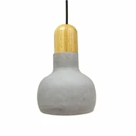 Lampy sufitowe - Vildevik Betonowa lampa wisząca Olo z drewnianą oprawą 21 cm 20009 - miniaturka - grafika 1