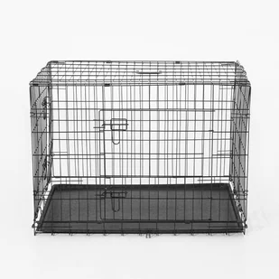 PawHut KLATKA DO TRANSPORTU PSA M czarna - Sprzęt podróżny i transportery dla psów - miniaturka - grafika 2