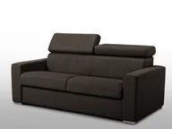 Sofy i kanapy - LINEA SOFA 3-osobowa kanapa z ekspresowym mechanizmem rozkładania z tkaniny VIZIR - Kolor: czekoladowy - Wymiary miejsca do spania: 140 cm - Materac 18 cm - miniaturka - grafika 1