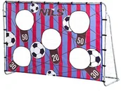 Piłka nożna - Nils NT7788 2w1 BRAMKA Z SIATKĄ I PANELEM DO CELOWANIA 215x150cm - miniaturka - grafika 1
