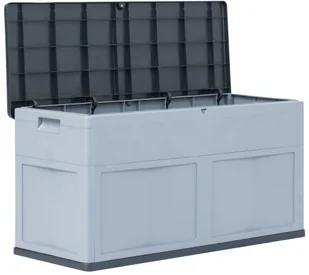 vidaXL Skrzynia ogrodowa, 320 L, szaro-czarna vidaXL - Skrzynie ogrodowe - miniaturka - grafika 6