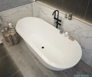 Sanitti Otto wanna wolnostojąca 168x78 + syfon klik-klak biała PU627021680 | - Wanny z hydromasażem Sanitti Otto wanna wolnostojąca 168x78 + syfon klik-klak biała PU627021680 | - Wanny z hydromasażem - miniaturka - grafika 1