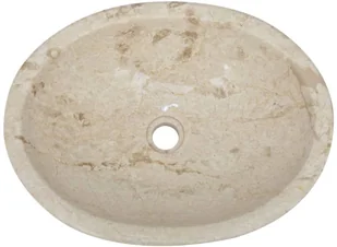 vidaXL Lumarko Umywalka, kremowa, 53x40x15 cm, marmurowa! 149171 - Umywalki - miniaturka - grafika 5