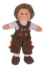 Bigjigs CHŁOPIEC lalka szmacianka 28 cm BJD045 - Lalki dla dziewczynek - miniaturka - grafika 2