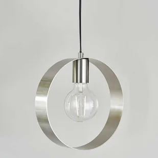 Endon LAMPA wisząca HOOP 90454 Endon metalowa OPRAWA okrągły ZWIS modernistyczny nikiel 90454 - Lampy sufitowe - miniaturka - grafika 4