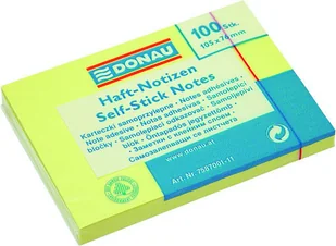 Donau Bloczek samoprzylepny 105x76 mm 1x100 kart jasnożółty - Etykiety samoprzylepne i bloki etykiet - miniaturka - grafika 2