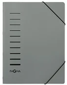 Teczki i skoroszyty - Pagna 40055-14 teczka na dokumenty 6 przegródek Office srebrna 40055-14 - miniaturka - grafika 1